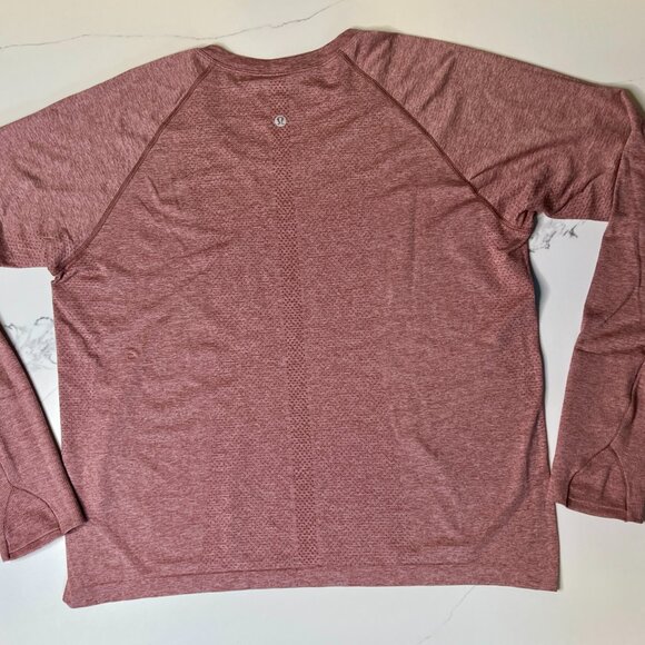 Lululemon  Swiftly Tech Long Sleeve Shirt 2.0 *Race Length Spiced Chai/Pink Rose - Picture 8 of 15